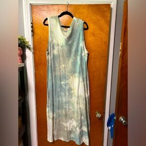 Green Tie Dye Midi Dress